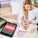 مجموعة أقلام التلوين الخشبية - 180 قلم - 1