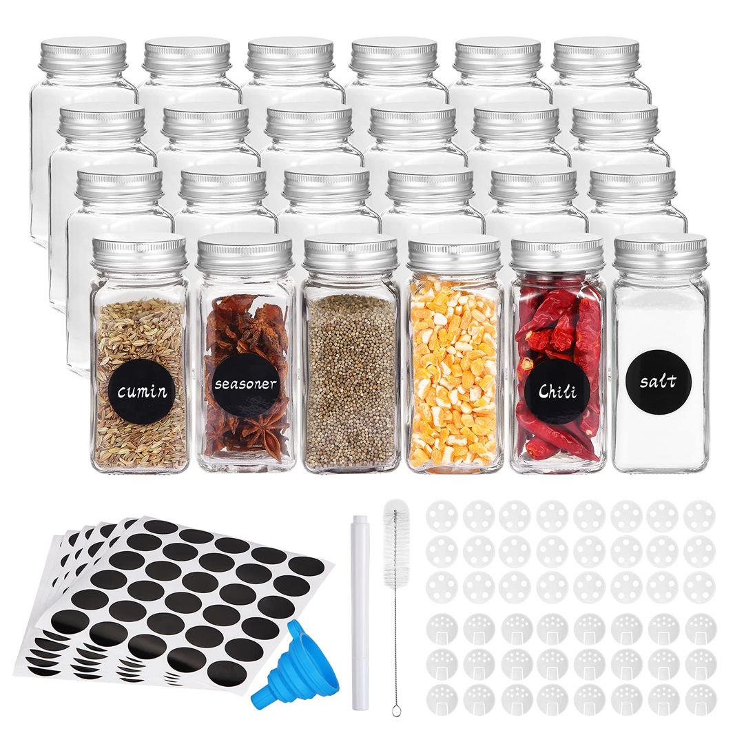 مجموعة مرطبانات التوابل الزجاجية - 14