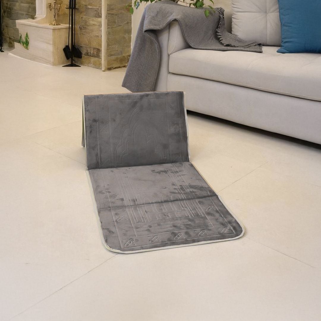 سجادة صلاة قابلة للطي مع مسند ظهر - 18