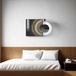 ساعة حائط دائرية مع صورة جدارية - 10