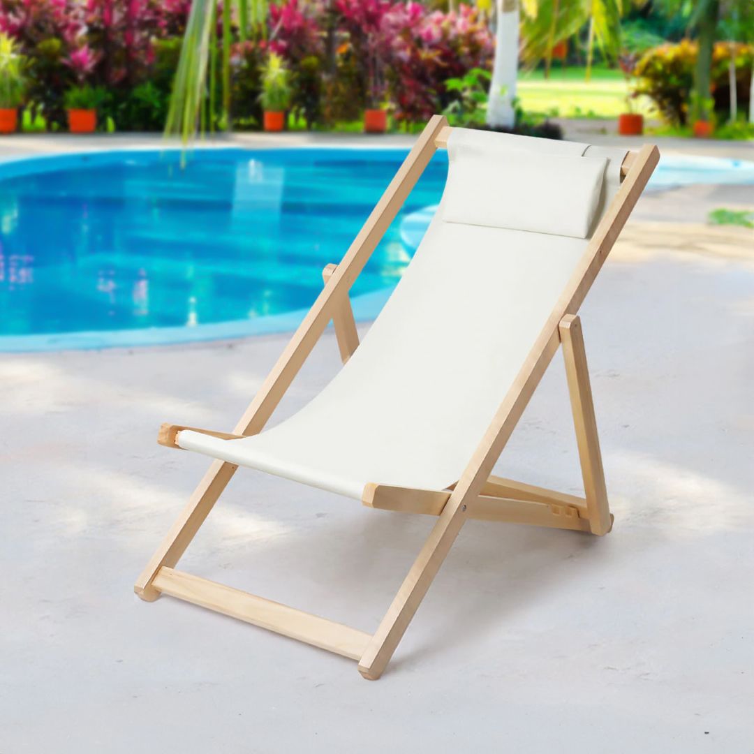 كرسي استرخاء خشبي خارجي - 6