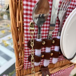 سلة النزهات المتكاملة من الراتان - 5