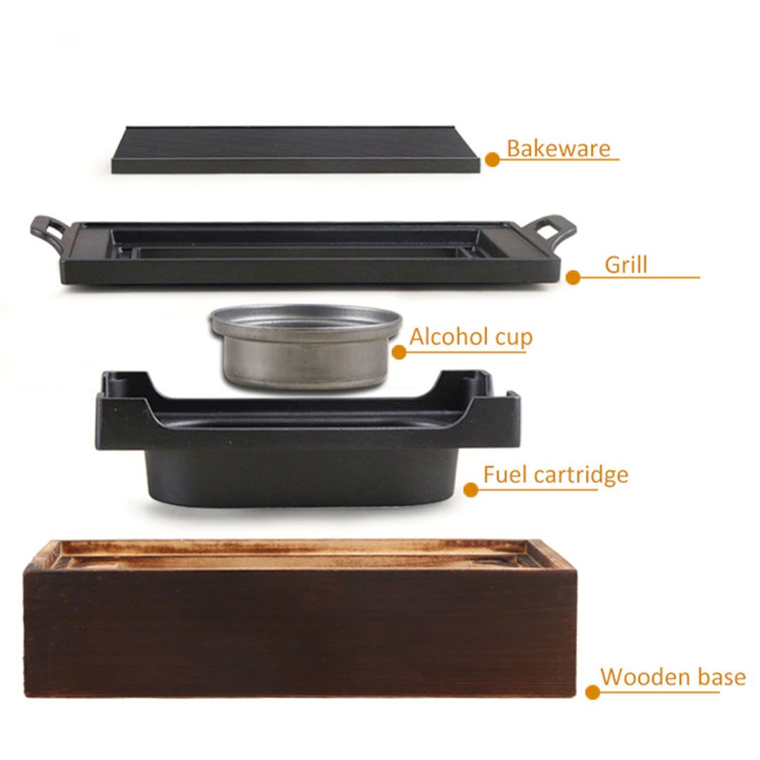 Wooden Base BBQ Grill product thumbnail 15