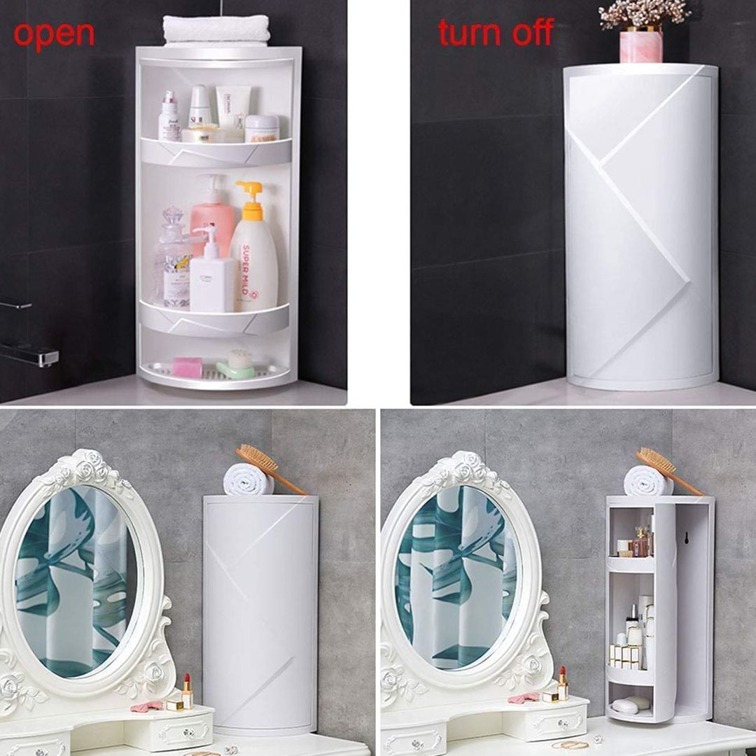 Bathroom Cabinet With Rotating Shelves - 12