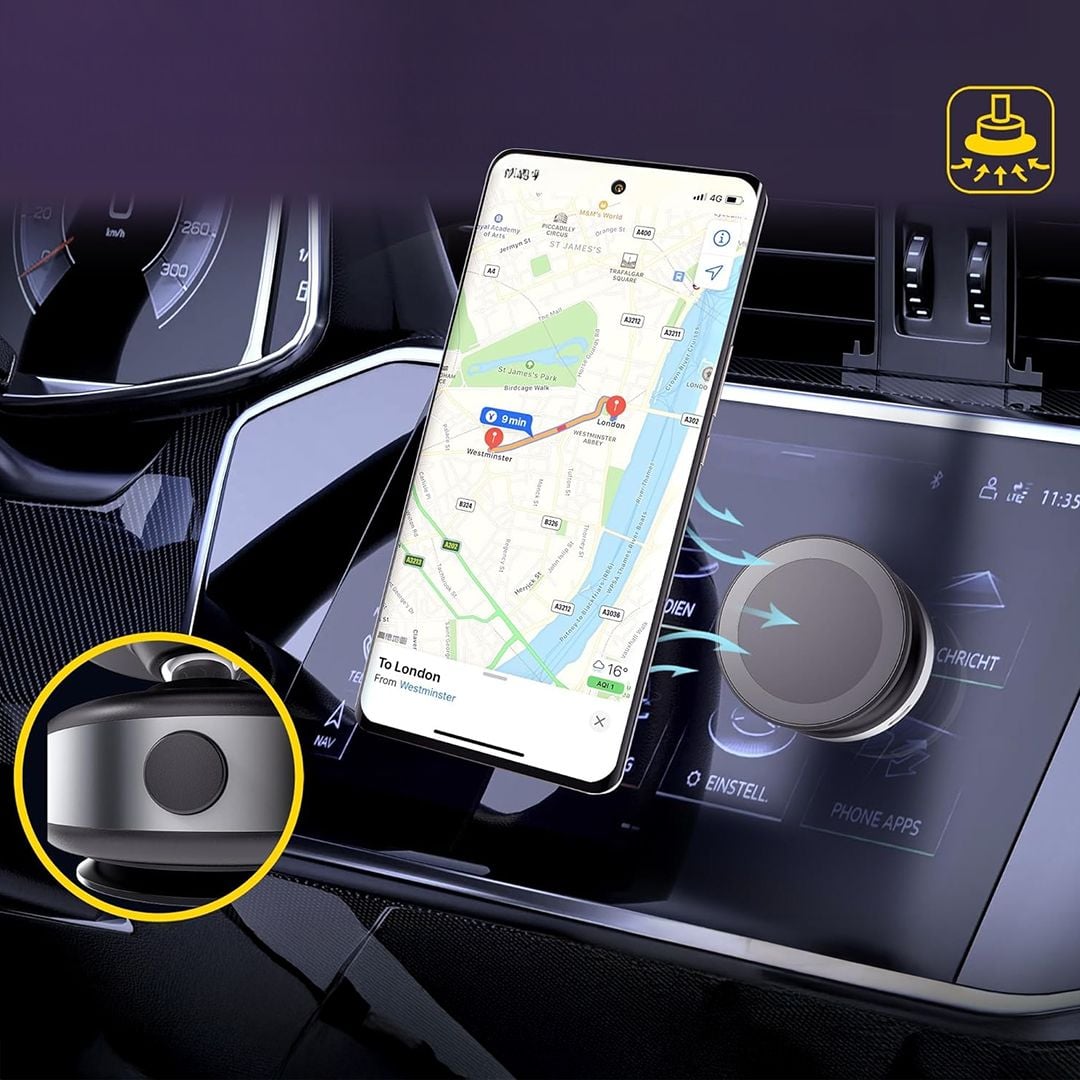 حامل موبايل مغناطيسي مع قاعدة دوارة - 21