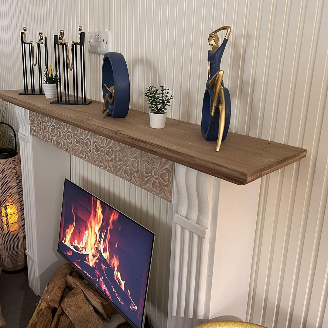 ديكور الموقد الخشبي بتصميم عصري - 6