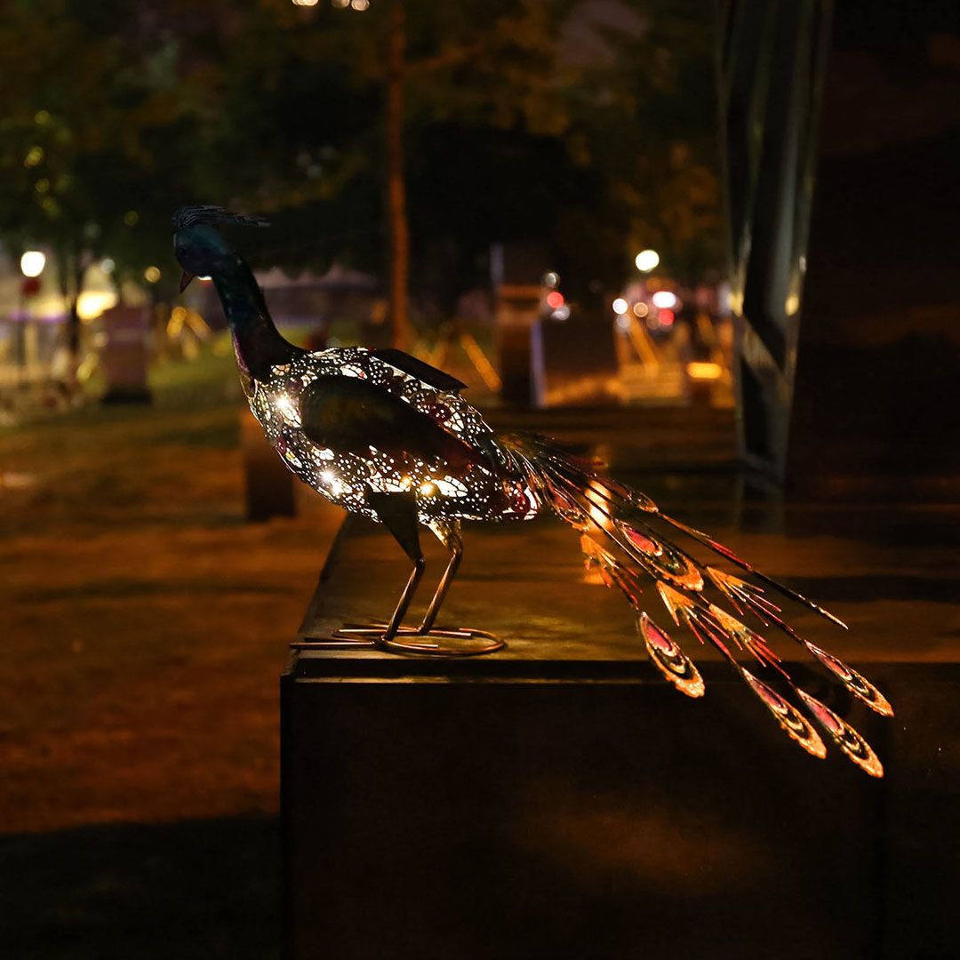 Peacock Statues with Solar Lights product thumbnail 2