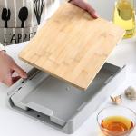 لوح تقطيع خشبي مع صندوق تخزين - 9