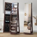 مرآة مع خزانة مجوهرات مضيئة	