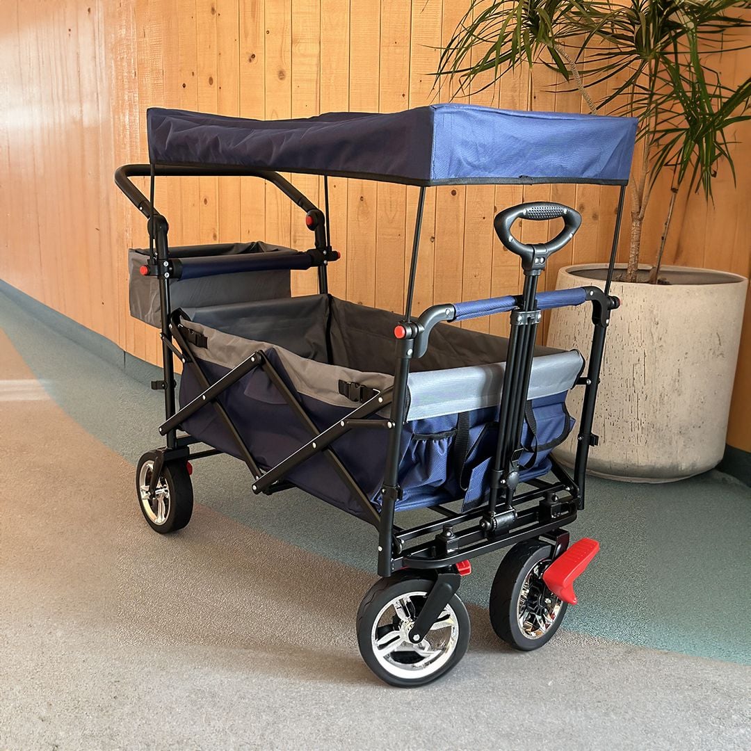 عربة تخييم مع مظلة بأربع عجلات	 - 2