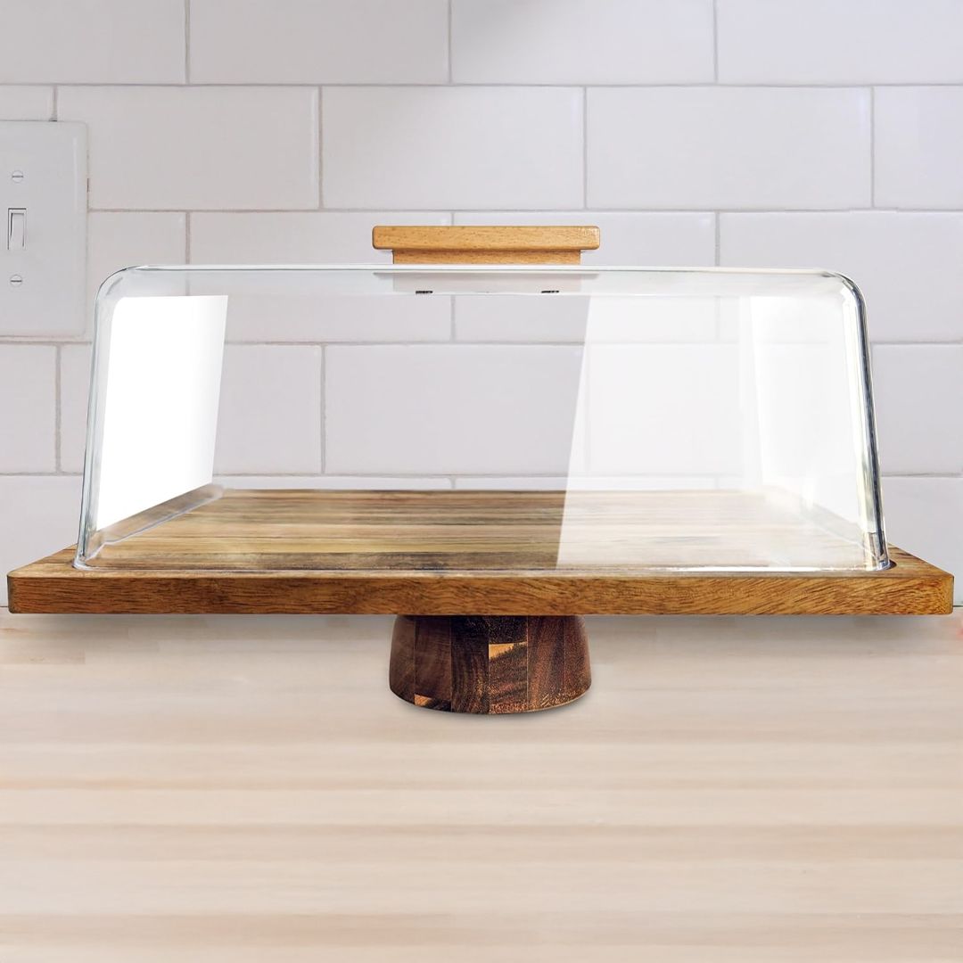 بلاتر التقديم الخشبي مع غطاء - 6