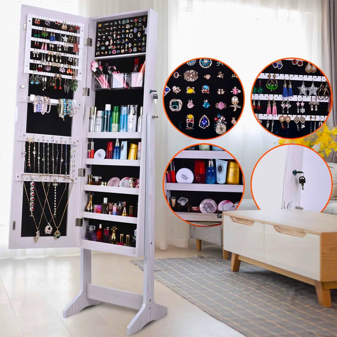 Floor Mirrored Jewelry Cabinet product thumbnail 3