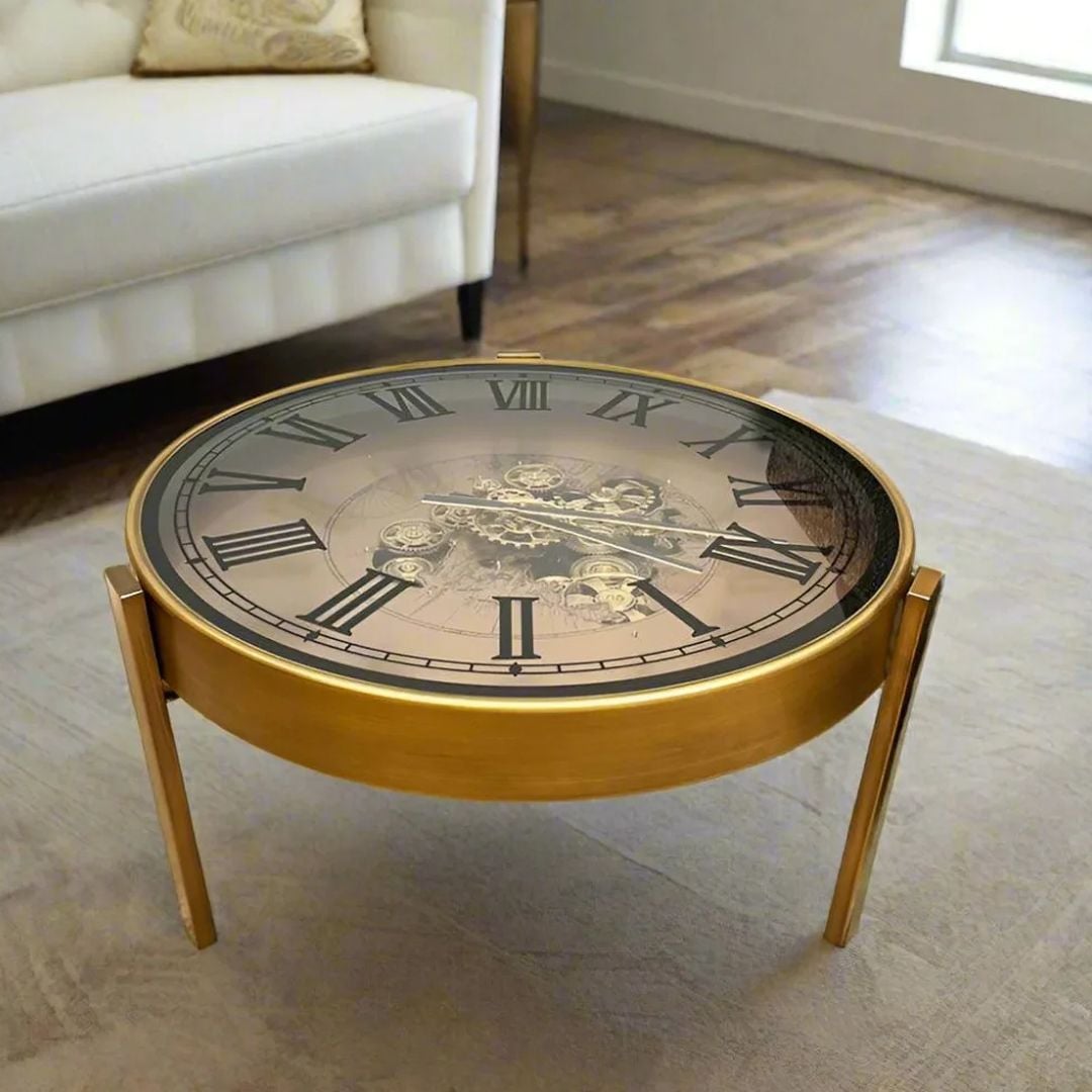 طاولة كلاسيكية بتصميم ساعة تروس فاخرة - 4
