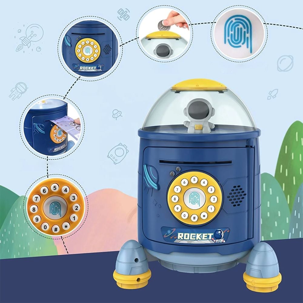 A Rocket Piggy Bank With A Secret Number product thumbnail 6