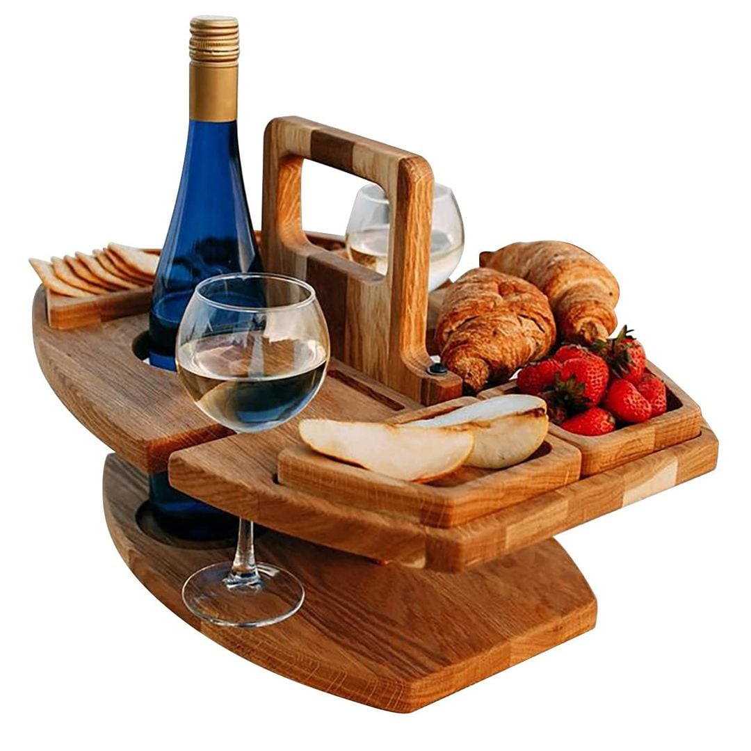 Picnic wooden Table with Glass Stand product thumbnail 8