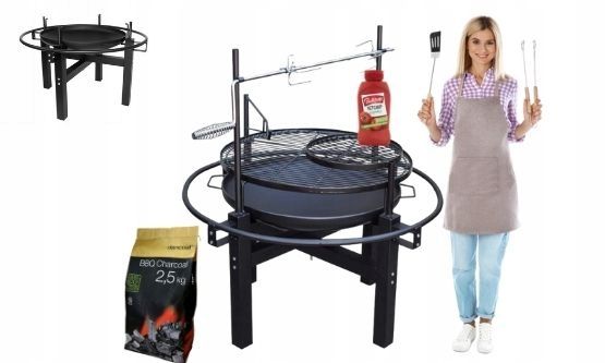 Wood Fire Pit And BBQ Charcoal Grill product thumbnail 9