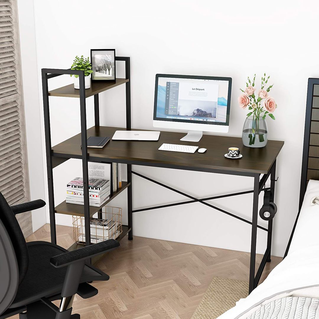 Computer Desk with Shelves 120 cm product thumbnail 4