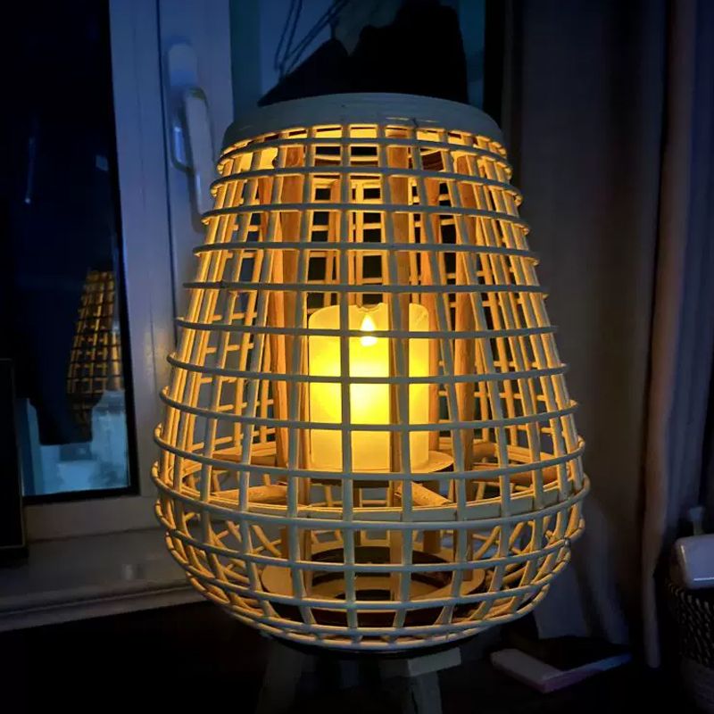 فانوس الشموع بتصميم ريفي - 52 سم - 2