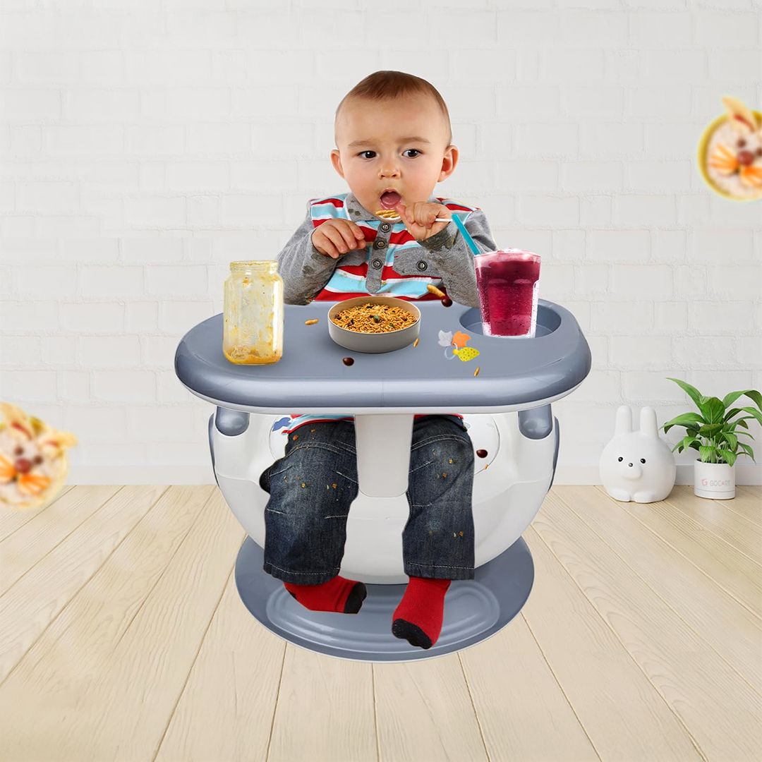 كرسي طعام للأطفال بقاعدة ثابتة - 1
