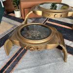 طقم طاولات بتصميم ساعة يد تروس الذهبية - 9