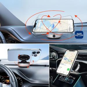 حامل موبايل مغناطيسي مع قاعدة دوارة - 4