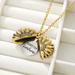 Gold Plated Sunflower Necklace - 6