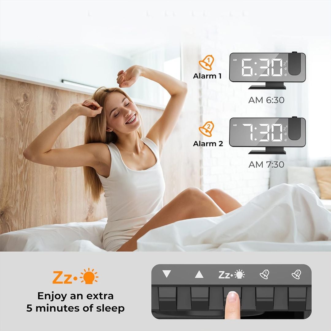 منبه وساعة بروجيكتور رقمية - 10