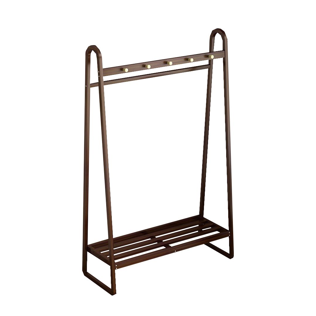 Wooden Hanger With Bottom Shelf For Hanging Clothes product thumbnail 9