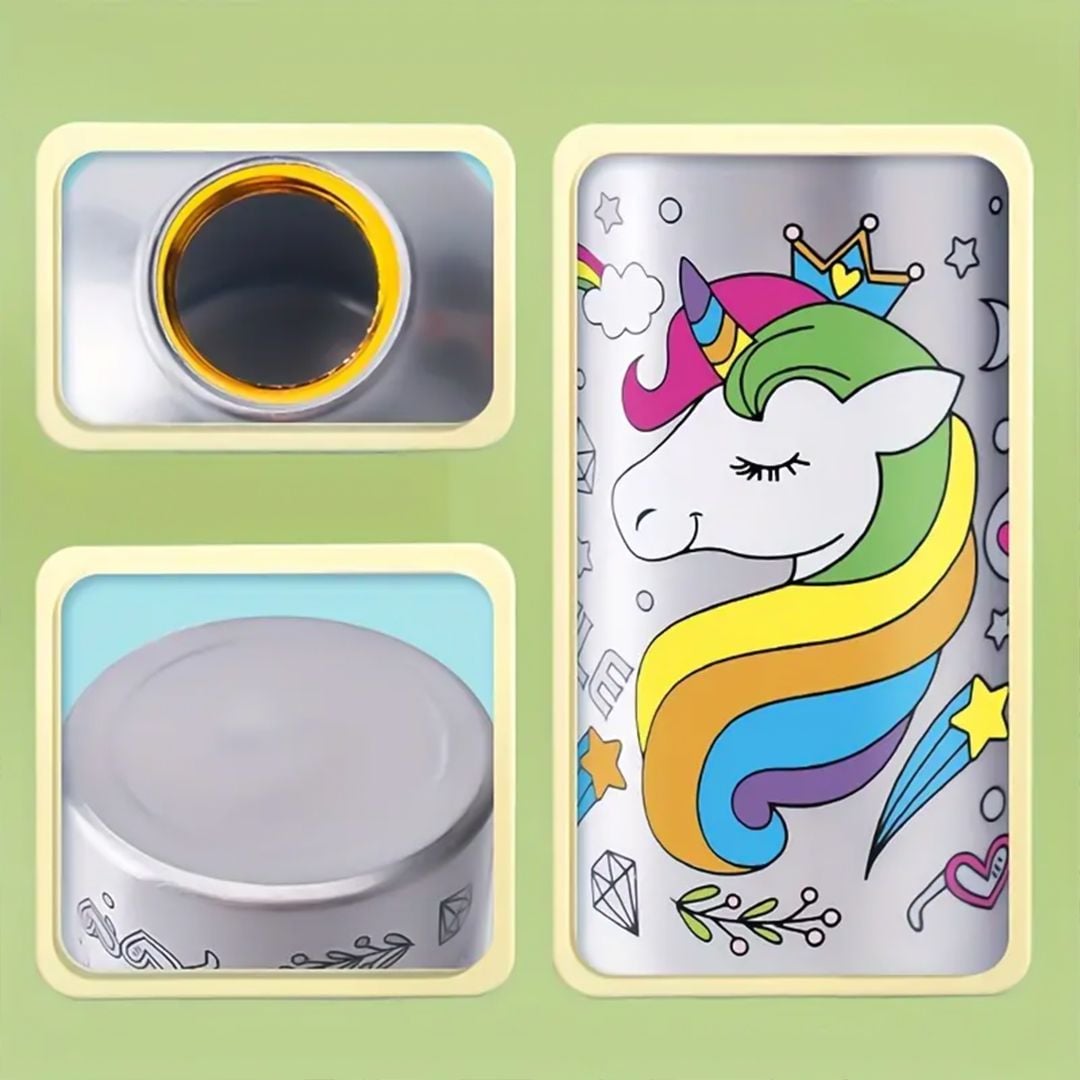 زجاجة ماء قابلة للتلوين للأطفال - 8