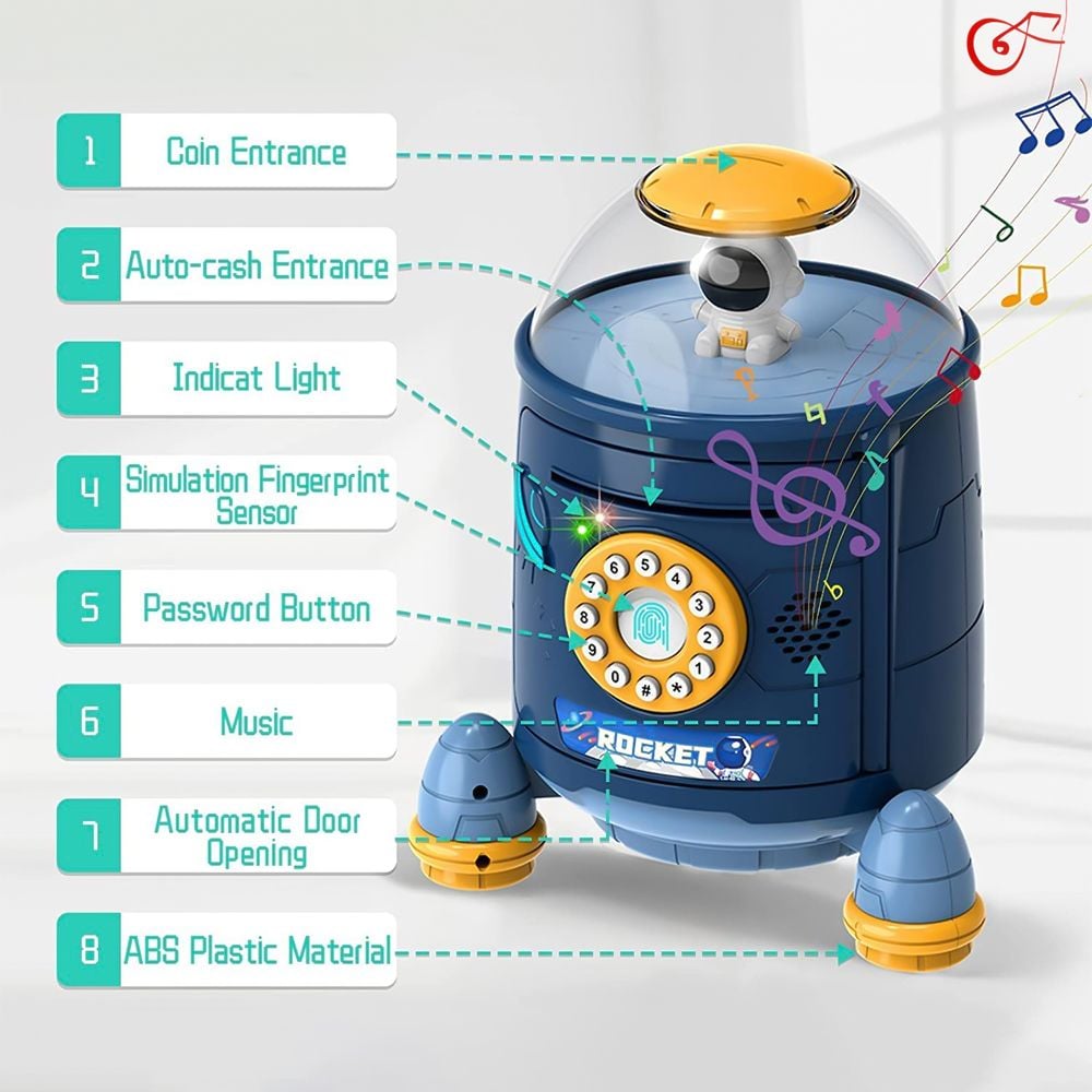 A Rocket Piggy Bank With A Secret Number product thumbnail 11