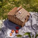 سلة نزهات من الخيزران مع أدوات للمائدة - 9