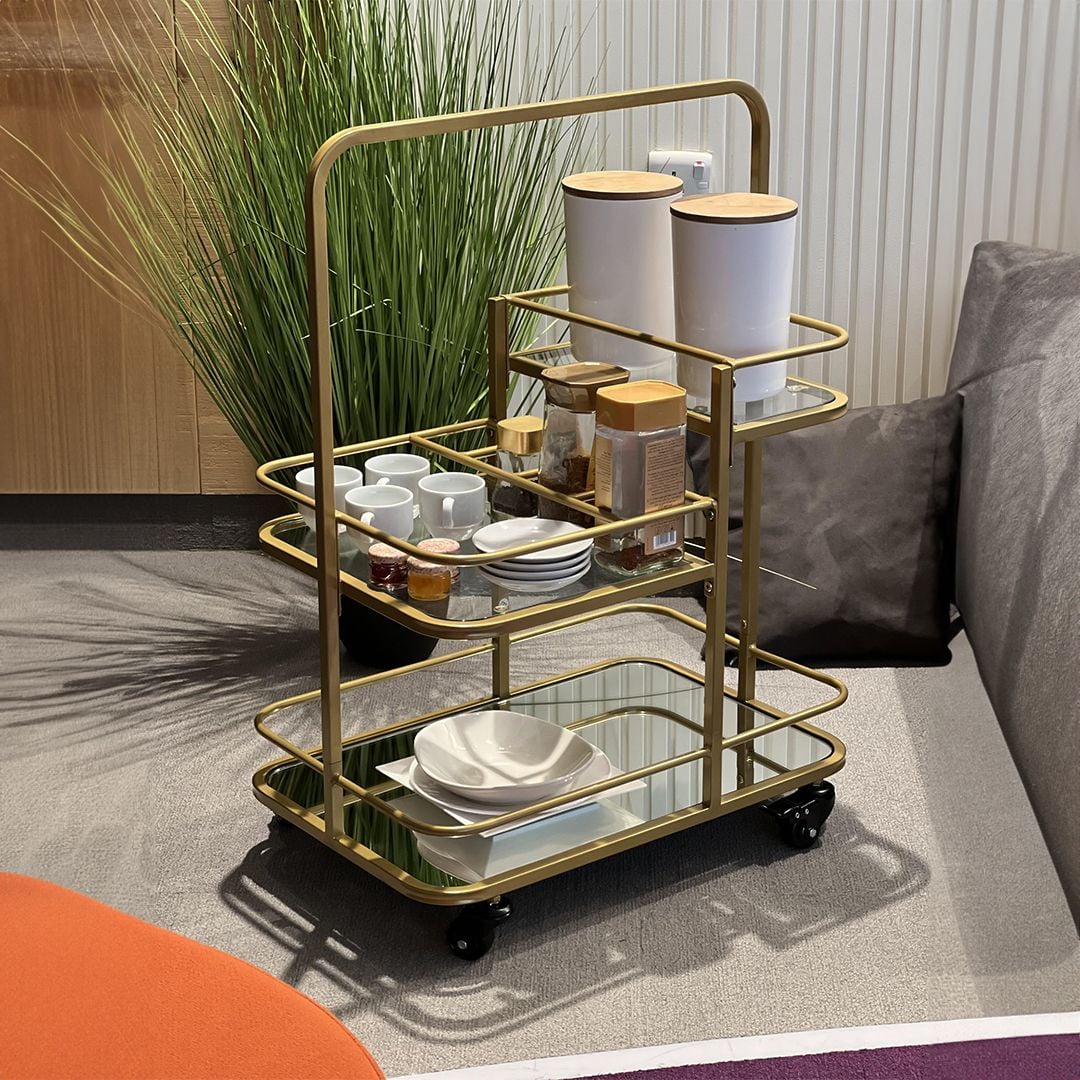 Metal hospitality trolley with wheels product thumbnail 2