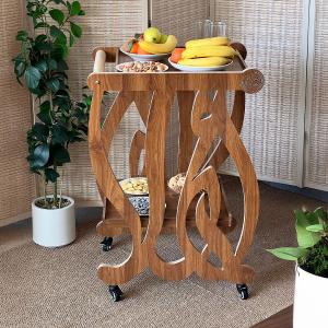 ترولي ضيافة خشبي بتصميم أهلاً من روح - 2
