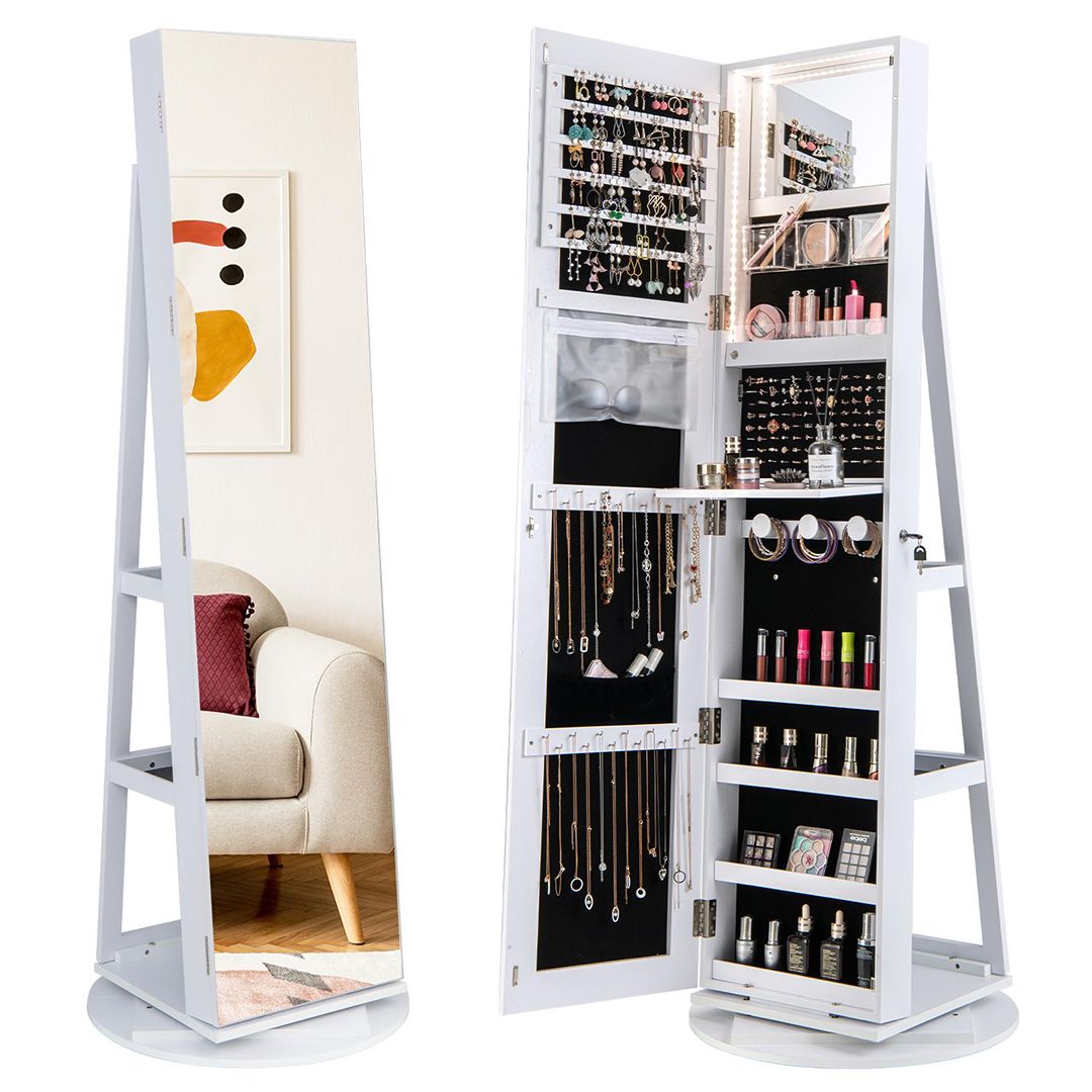 مرآة مع خزانة مجوهرات مضيئة	 - 11