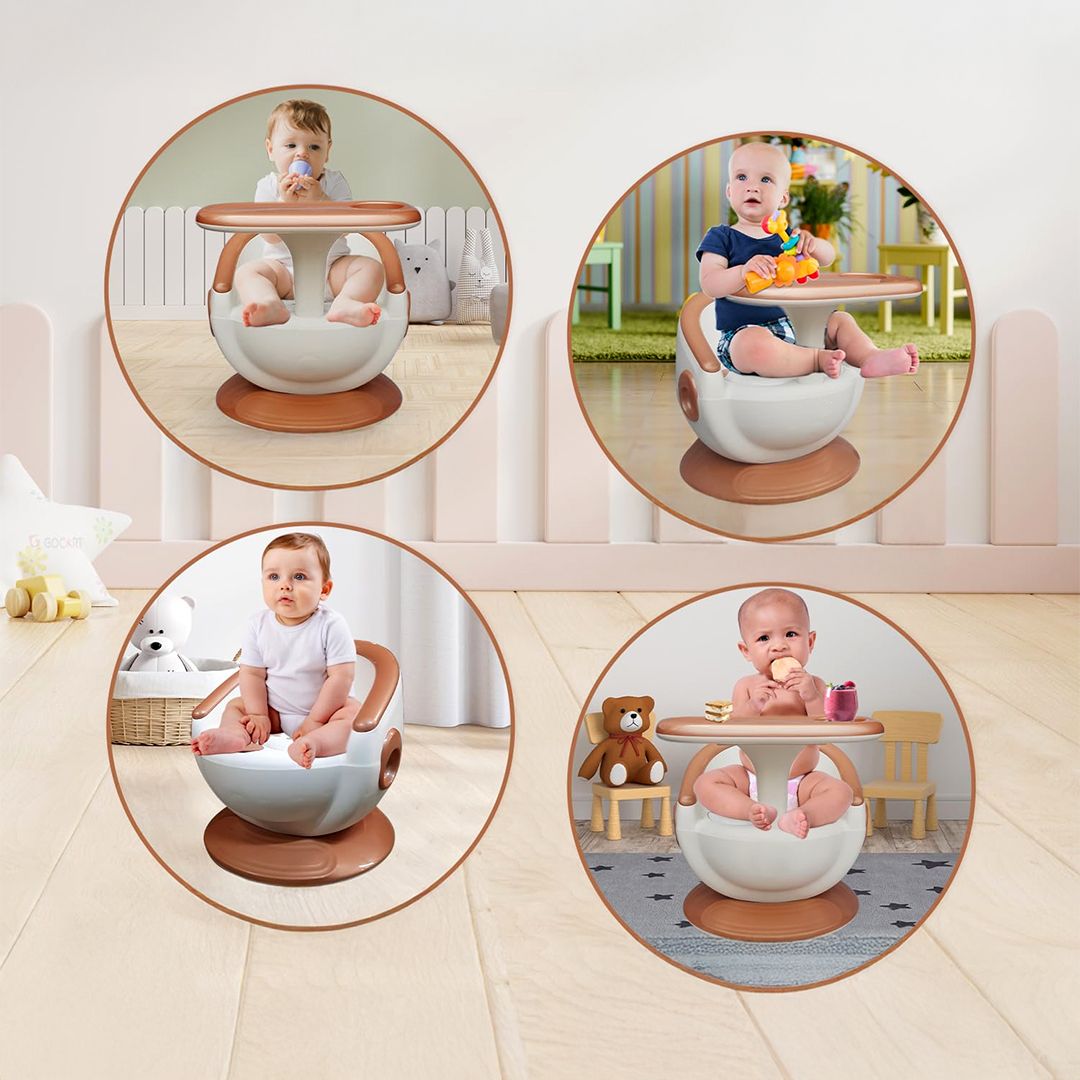 كرسي طعام للأطفال بقاعدة ثابتة - 4