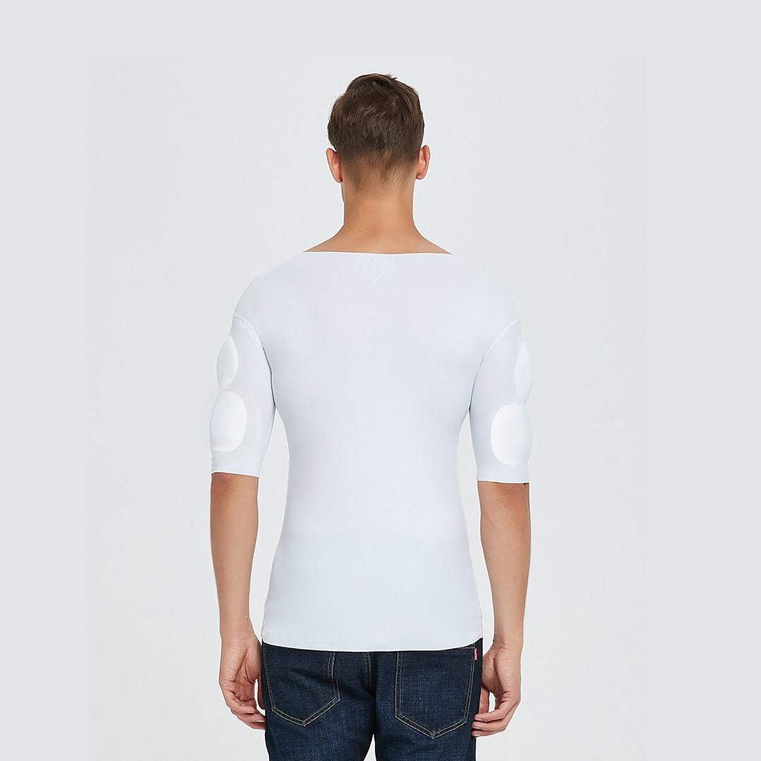 بلوزة بعضلات وهمية للرجال نصف كم - 5