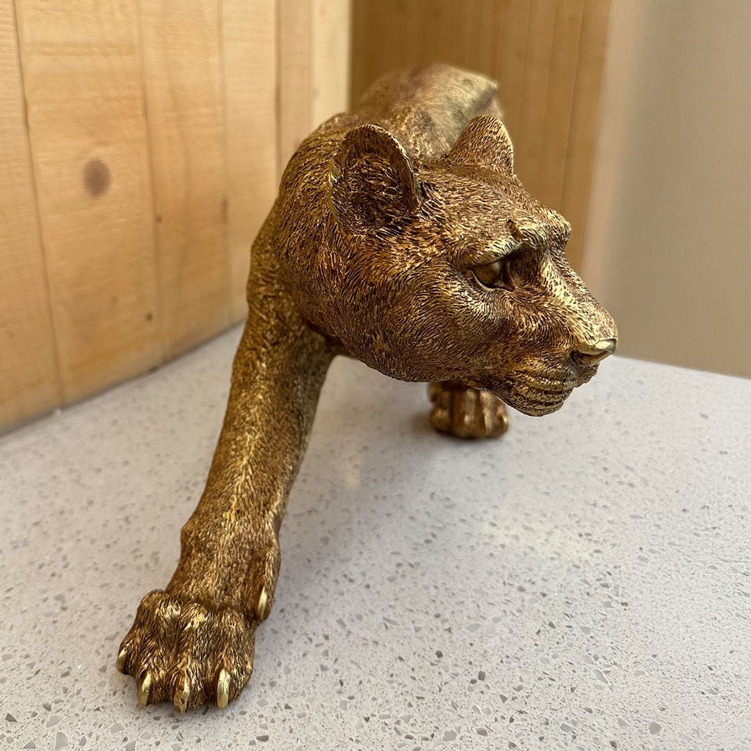 Golden Leopard Tiger Statue product thumbnail 10