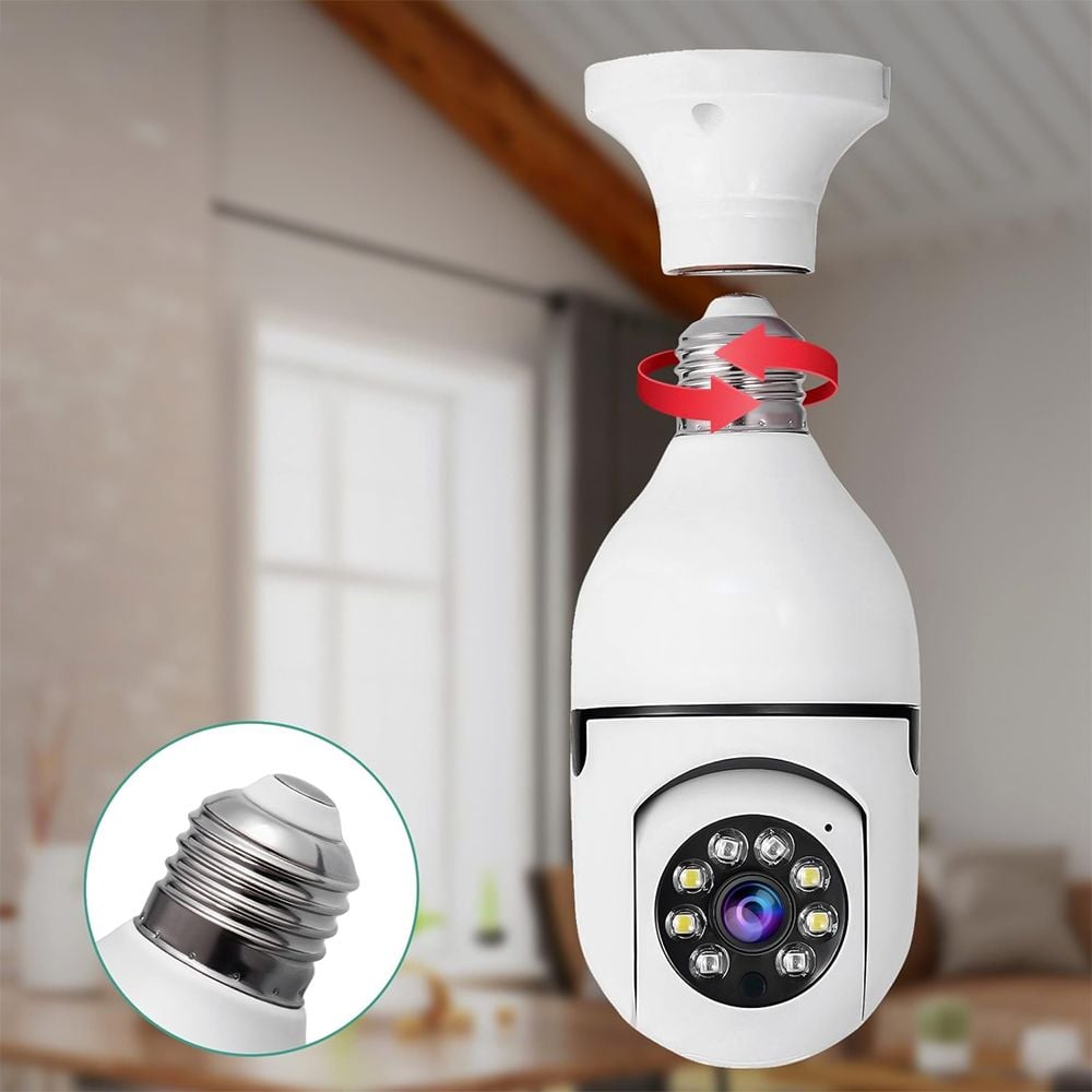 كاميرا مراقبة لاسلكية على شكل لمبة - 12