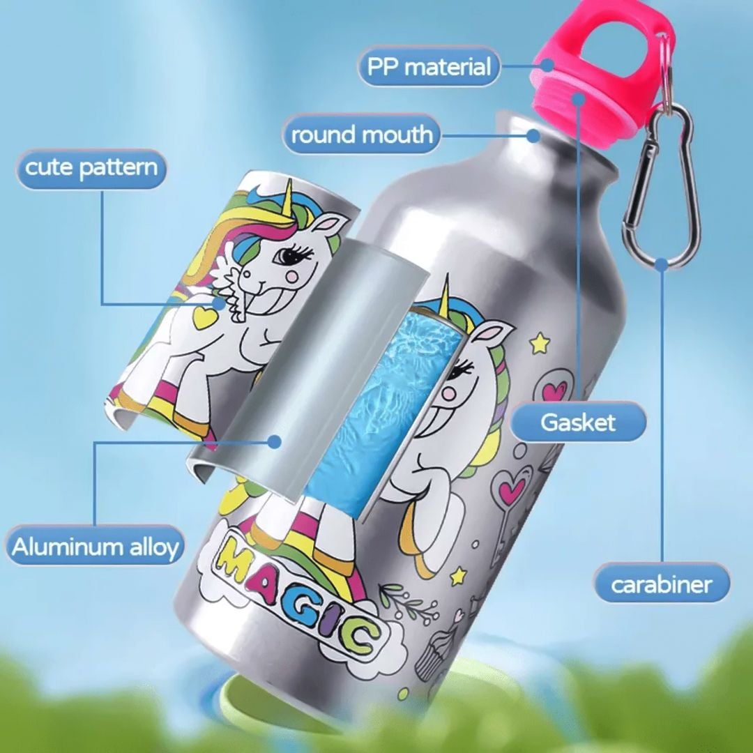 زجاجة ماء قابلة للتلوين للأطفال - 10