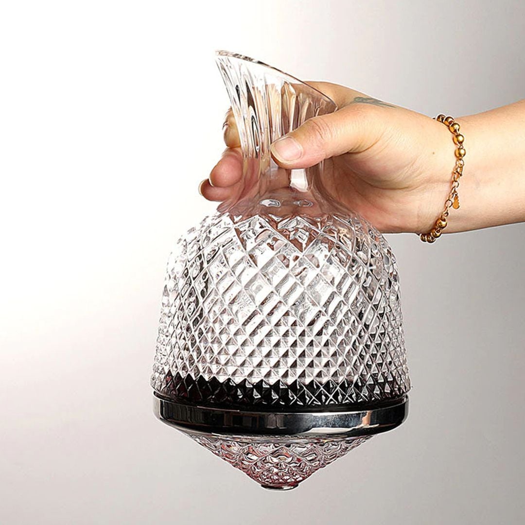 طقم تقديم كريستال مع ستاند للكؤوس - 17