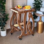 ترولي ضيافة خشبي بتصميم أهلاً من روح - 12