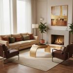 طقم طاولات بتصميم ساعة يد تروس الذهبية - 12