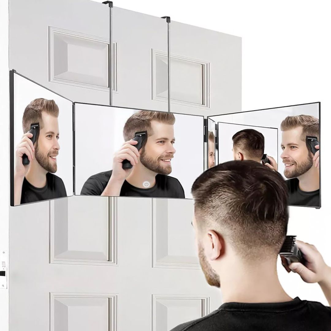 مرآة ثلاثية الجوانب قابلة للطي والتعليق - 5