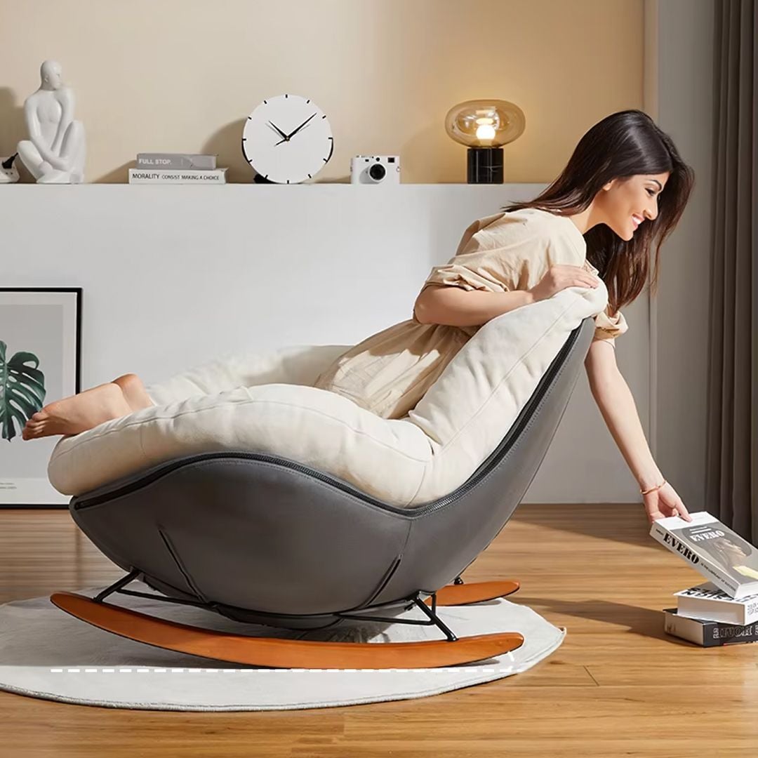 كرسي هزاز للاسترخاء مع مسند للقدمين - 14