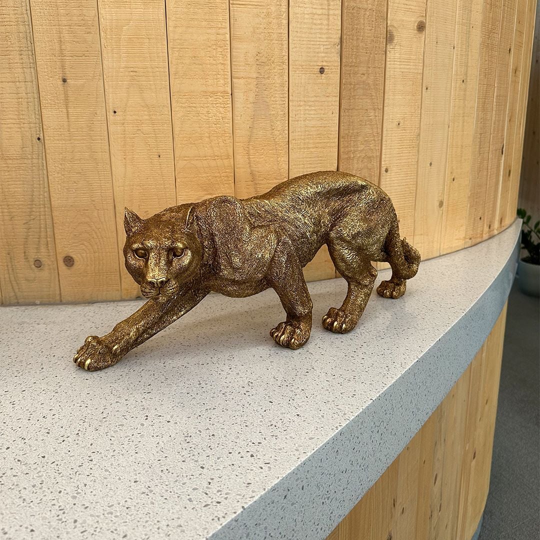 Golden Leopard Tiger Statue product thumbnail 3