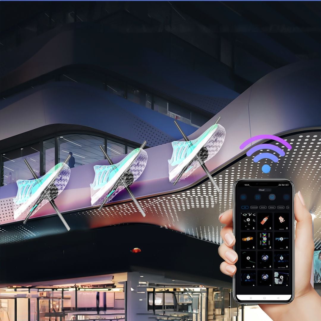 جهاز عرض هولوجرام 52 سم مع ستاند - 19