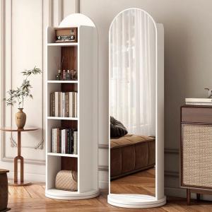 مرآة طولية مع رفوف تخزين خلفية مدمجة - 2