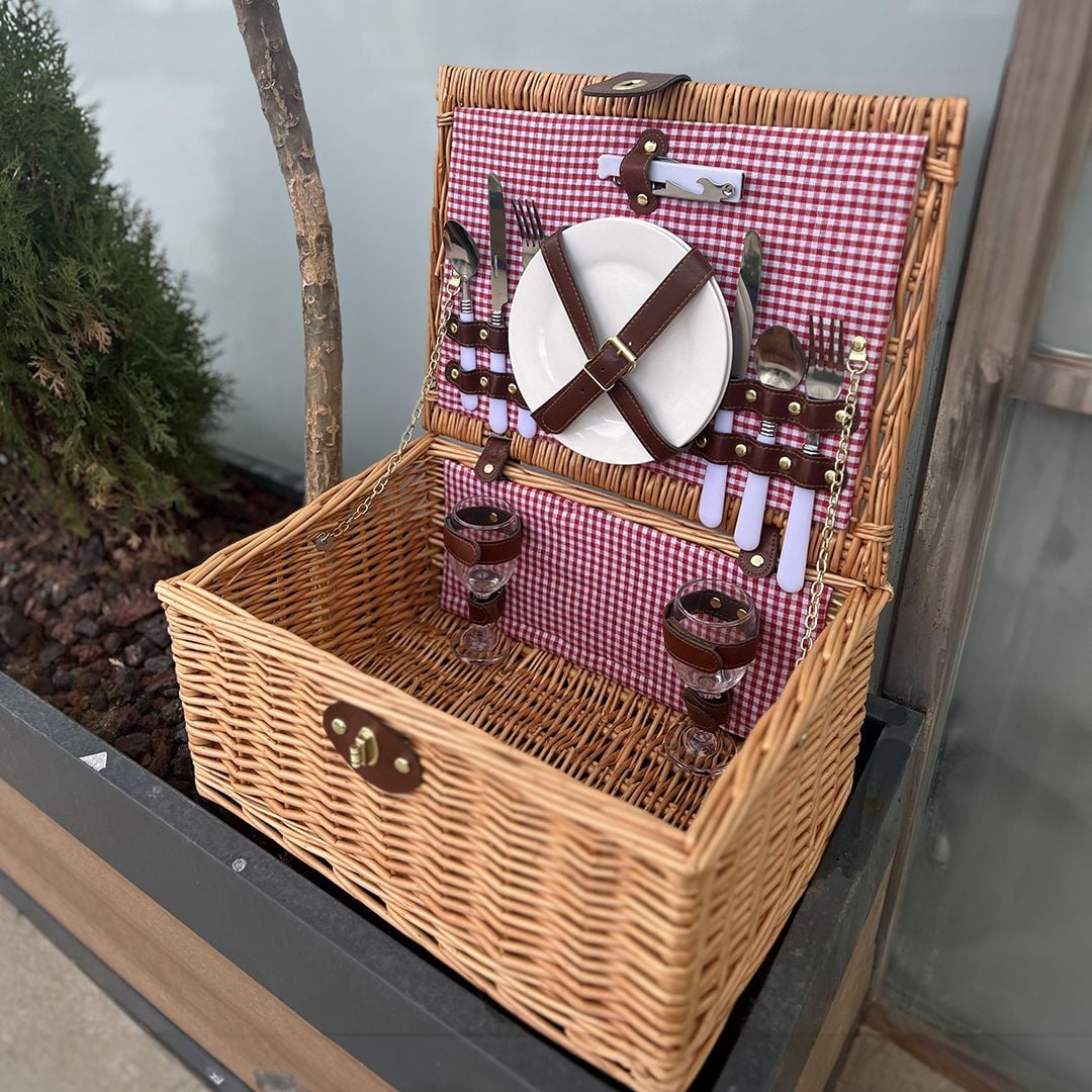 سلة النزهات المتكاملة من الراتان - 19