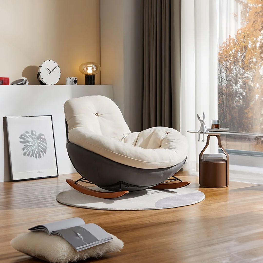 كرسي هزاز للاسترخاء مع مسند للقدمين - 6