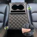 مسند مبطن فاخر للسيارة مع حامل أكواب - 9